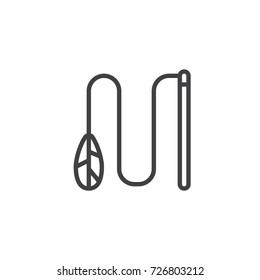 Cat toy line icon, outline vector sign, linear style pictogram isolated on white. Symbol, logo illustration. Editable stroke