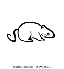 Cat toy mouse. Hand drawn pet accessory. Sketch style Illustration of Pets, cats.