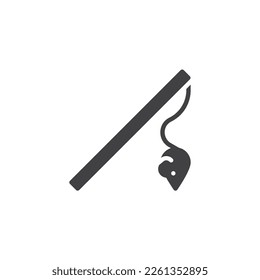 Katzenspielzeug-Vektorsymbol. volles Flachzeichen für mobiles Konzept und Webdesign. Mauskatzenspielzeug-Symbol Symbol, Logo-Abbildung. Vektorgrafik