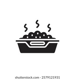 Cat Tray Filled Icon Vector Illustration