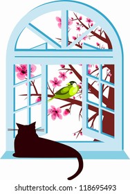 cat and tree