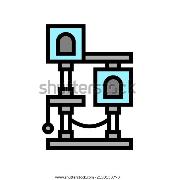 cat tree color icon vector. cat tree sign.\
isolated symbol\
illustration