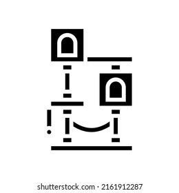 cat tree glyph icon vector. cat tree sign. isolated contour symbol black illustration