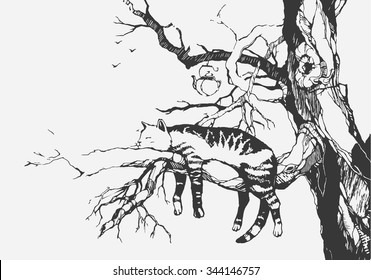 the cat in the tree graphics