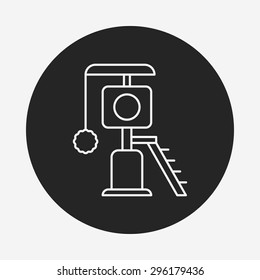 cat tree line icon