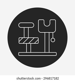 cat tree line icon