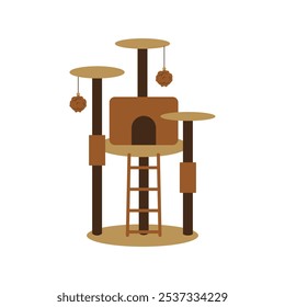 Cat Tree Vector Illustration - 01