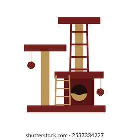 Cat Tree Vector Illustration - 02