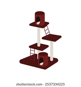 Cat Tree Vector Illustration - 06