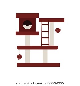 Cat Tree Vector Illustration - 09