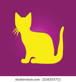 Cat trendy artwork charming abstract vector illustration colorful applicable design.eps