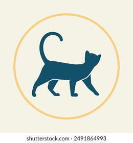 Cat trendy Icon Superb Abstrakte Vektorillustration bunte Kunstwerk Design