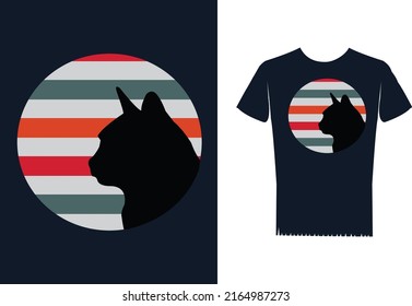Cat t-shirt composition, hand drawn style print. Vector illustration.