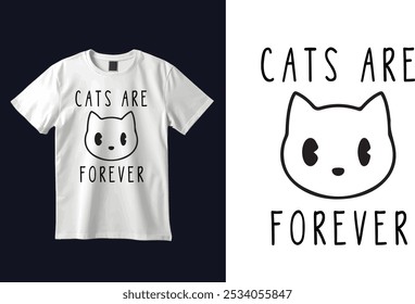 Camiseta de gato Ilustración vectorial de diseño personalizado 