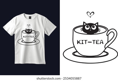 Cat T-shirt Custom Design Vector Illustration 