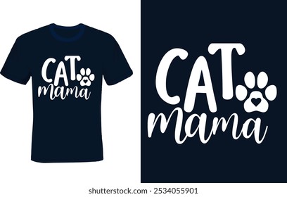 Camiseta de gato Ilustración vectorial de diseño personalizado 