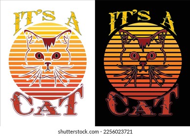 Cat T-shirt design. It's a cat T-shirt design.