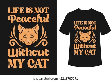 Cat t-shirt design for all types of commercial use and also the file is easily editable. The design is best for t-shirt businesses.