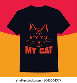 Cat t-shirt design, kitten t shirt design