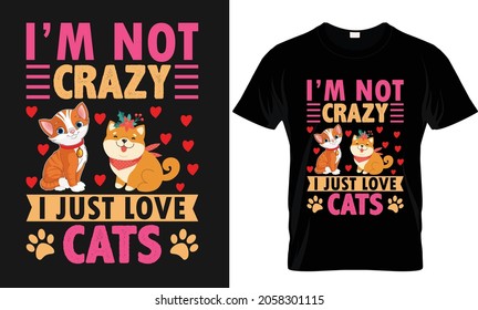 CAT T-SHIRT DESIGN FOR CAT LOVE