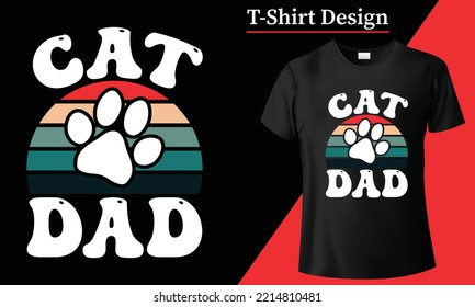 Cat T-shirt design for Cat lover. Black cat Typography illustration tshirt meme cute pet kitty, Kitties meme lettering fashion tee paw t shirt cats and kittens. Cat and Dog animals wildlife