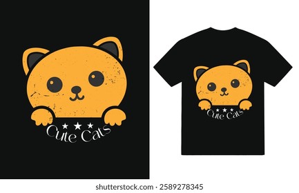 cat t-shirt design for cat lover, t shirt design concept