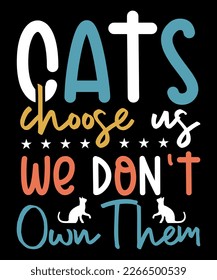 Cat t-shirt design, Cat Lover's T-Shirt Design, Cat quotes design for card, mug, banner, and t-shirt.