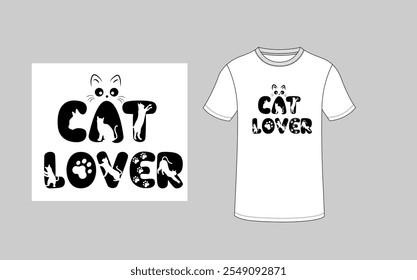 Cat tshirt design. cat tshirt design for cat lover,t shirt design concept. 