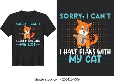 Cat T-shirt Design, Mug design
