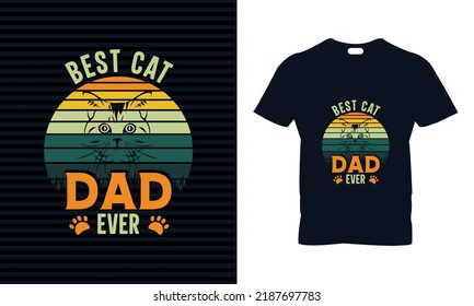 Cat t-shirt design. Cat T-Shirt. Print for posters, tees,women's shirts, cat lover.