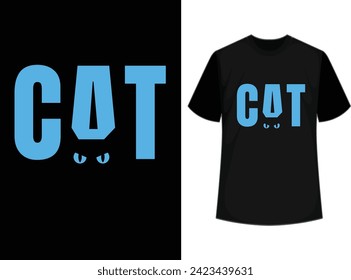 Cat t-shirt design. Cat T-Shirt. Print for posters, tees, women's shirts, cat lover.