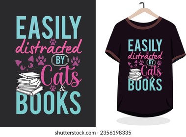 Cat t-shirt design reatro vintage teamplate design vector idea