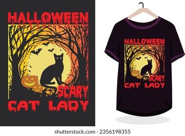 Cat t-shirt design reatro vintage teamplate design vector idea