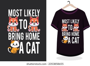 Cat t-shirt design, retro cat t-shirt design, typography cat t-shirt deisgn, funny cat quotes t-shirt design