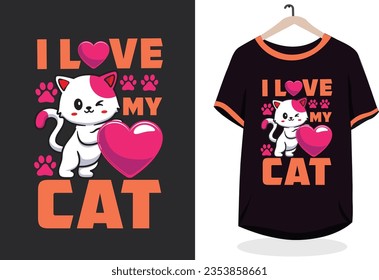 Cat t-shirt design, retro cat t-shirt design, typography cat t-shirt deisgn, funny cat quotes t-shirt design
