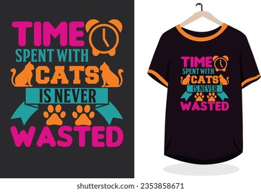 Cat t-shirt design, retro cat t-shirt design, typography cat t-shirt deisgn, funny cat quotes t-shirt design