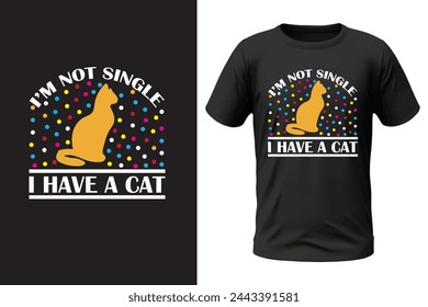 Cat T-shirt design and vector file