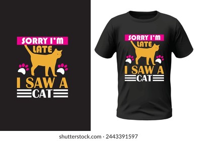 Cat T-shirt design and vector file