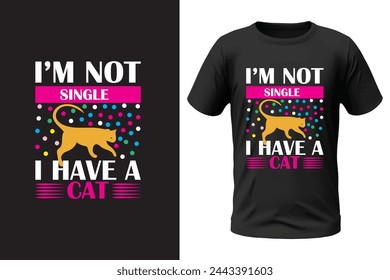 Cat T-shirt design and vector file