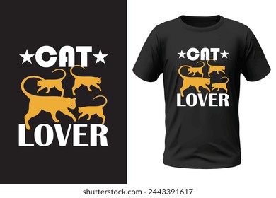 Cat T-shirt design and vector file