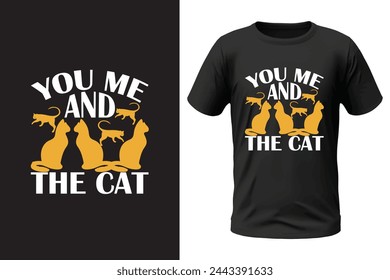Cat T-shirt design and vector file