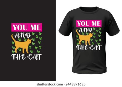 Cat T-shirt design and vector file