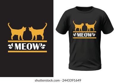 Cat T-shirt design and vector file