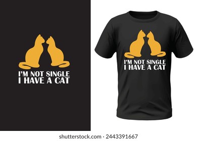Cat T-shirt design and vector file