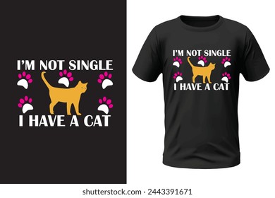 Cat T-shirt design and vector file