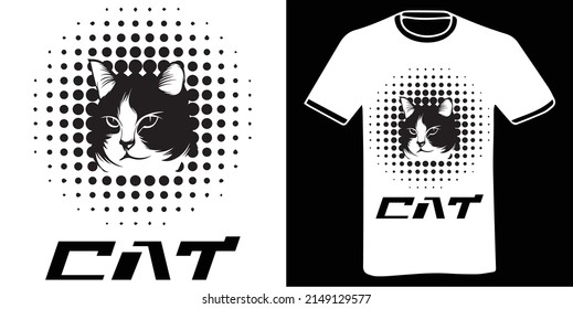 Cat t-shirt design vector files