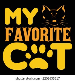 Cat t-shirt design vector template