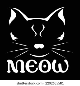Cat t-shirt design vector template