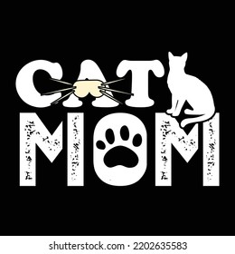 Cat t-shirt design vector template