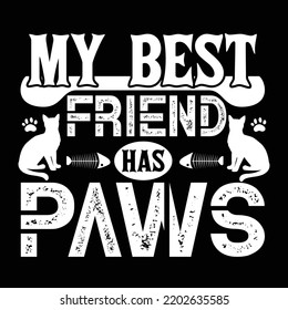 Cat t-shirt design vector template